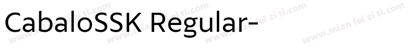 CabaloSSK Regular字体转换